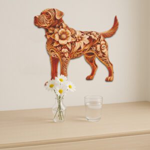 Rottweiler 3D Illusion Laser Engraving File, Dog Art