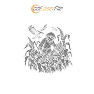 Scarecrow Halloween Laser Engraving File, Slate Cheese Board,