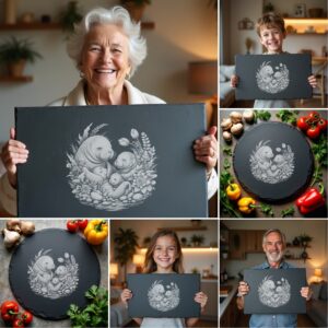 Slate Cheese Board Engraving Bundle, Wild Animal Family