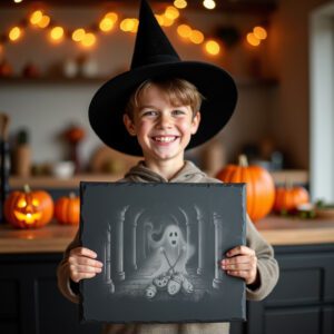 Spooky Slate Cheese Board, Custom Ghost Charcuterie Tray,