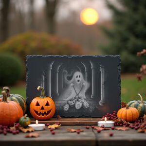Spooky Slate Cheese Board, Custom Ghost Charcuterie Tray,