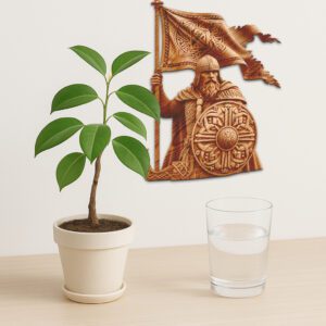 Viking 3D Illusion Laser Engraving File, Banner Design,