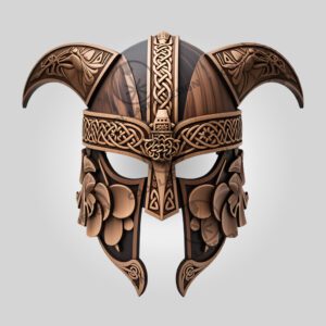 Viking Warrior Helmet 3D Illusion Laser Engraving File,