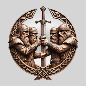 Viking Warriors 3D Illusion Laser Engraving File, Norse