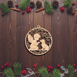 Angel Dog Ornament, Pet Memorial Keepsake, Christmas Remembrance