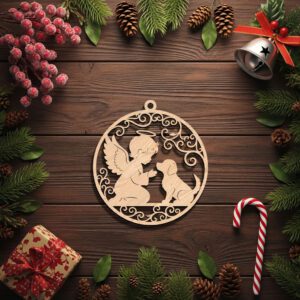 Angel Dog Ornament, Pet Memorial Keepsake, Christmas Remembrance