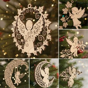 Angel Ornament Bundle, 6 Christmas Baby Angel Designs,
