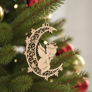 Angel Ornament Bundle, Christmas Laser Files, Baby Memorial