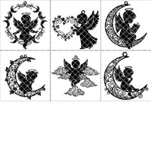 Angel Ornament Bundle, Christmas Laser Files, Baby Memorial