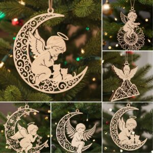 Angel Ornament Bundle, Laser Files for Christmas, Baby