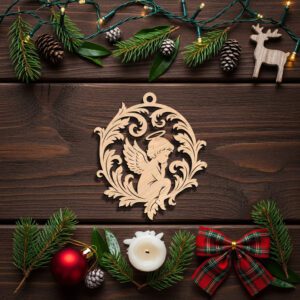 Angel Ornament Digital File, Christmas Angel Silhouette for