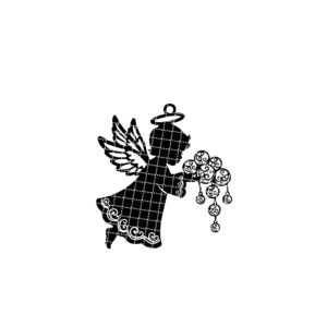 Angel Ornament Silhouette, Christmas Angel Digital File for
