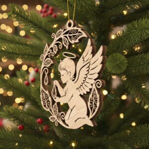 Christmas Angel Ornament Bundle, Laser File with 6