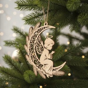 Christmas Angel Ornament Bundle, Laser File with 6