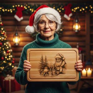 Christmas Charcuterie Board Laser Engraving File, Santa Hot