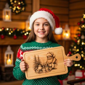 Christmas Charcuterie Board Laser Engraving File, Santa Hot