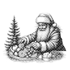 Christmas Charcuterie Board Laser Engraving File, Santa Platter