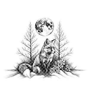 Christmas Charcuterie Board Laser Engraving File, Winter Fox