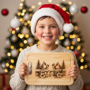 Christmas Laser Engraving File for Charcuterie Board, Cardinal
