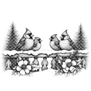 Christmas Laser Engraving File for Charcuterie Board, Cardinal