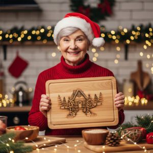 Christmas Laser Engraving File for Charcuterie Board, Gingerbread