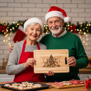 Christmas Laser Engraving File for Charcuterie Board, Santa