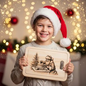 Christmas Laser Engraving File for Santa Cake Design,