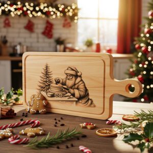 Christmas Laser Engraving File for Santa Cake Design,