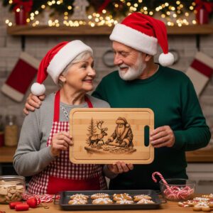 Christmas Laser Engraving File for Santa Charcuterie Board,