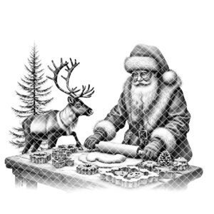 Christmas Laser Engraving File for Santa Charcuterie Board,