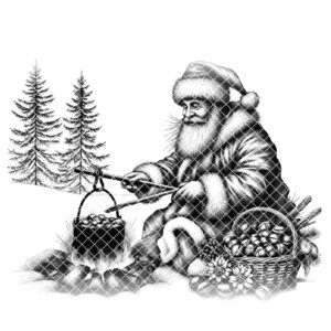 Christmas Laser Engraving File, Santa Charcuterie Board Design