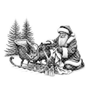 Christmas Laser Engraving File, Santa Charcuterie Board, Festive