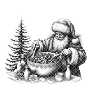 Christmas Laser Engraving File, Santa Charcuterie Board, Festive