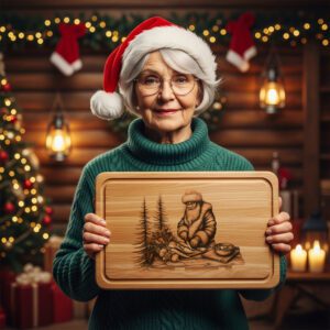 Christmas Laser Engraving File, Santa Charcuterie Board, Holiday