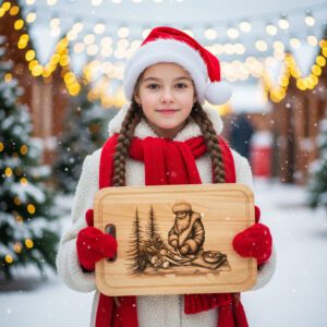 Christmas Laser Engraving File, Santa Charcuterie Board, Holiday
