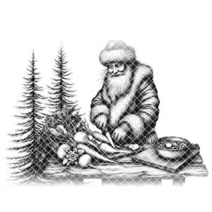 Christmas Laser Engraving File, Santa Charcuterie Board, Holiday