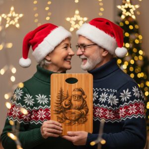 Christmas Laser Engraving File, Santa Charcuterie Board, Kitchen