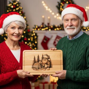 Christmas Laser Engraving File, Santa Gingerbread House, Charcuterie