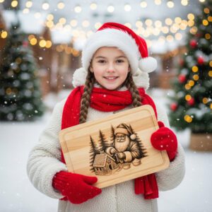 Christmas Laser Engraving File, Santa Gingerbread House, Charcuterie