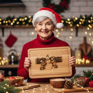 Christmas Laser Engraving File, Snowman Charcuterie Board, Kids