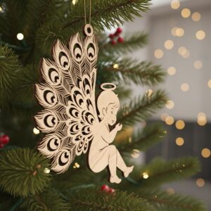 Christmas Ornament File, Baby Angel Bundle, 6 Unique