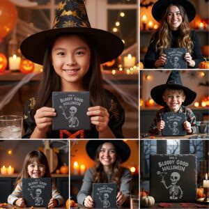 Halloween Coaster Bundle, Funny Slate Engraving Designs for