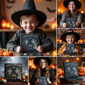 Halloween Coaster Engraving Bundle, Funny Spooky Quotes, Slate