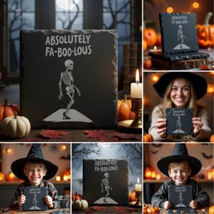 Halloween Funny Coaster Bundle, 9 Slate Engraving Designs,