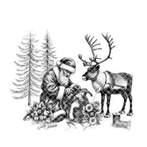 Santa Reindeer Charcuterie Board Laser Engraving File, Funny