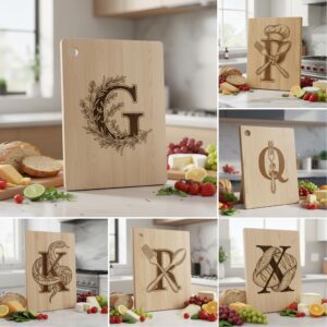 Monogram Engraving File, 52 Culinary Alphabet Designs for Charcuterie Boards