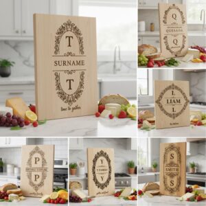 Monogram Engraving Files, Vintage Frames for Charcuterie Boards, Family Name Art